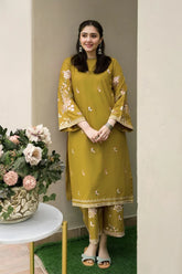 URGE-2PC LAWN EMBROIDERED SHIRT WITH EMB TROUSER-80