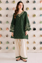 WINTER-2PIECE DHANAK EMBROIDERED SHIRT WITH DHANAK EMB TROUSER-15107
