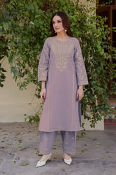 SUMMER-2PC LAWN SEQUIN EMBROIDERED SHIRT WITH TROUSER-68