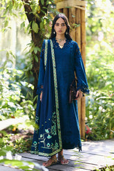 SUMMER-3PC LAWN EMBROIDERED SHIRT WITH KHAADI NET EMBROIDERED DUPATTA AND TROUSER-4815