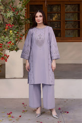 SUMMER-2PC LAWN EMBROIDERED SHIRT WITH TROUSER-143