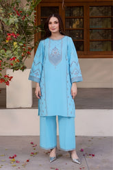 SUMMER-2PC LAWN EMBROIDERED SHIRT WITH TROUSER-141