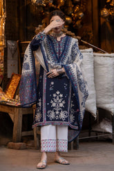 SUMMER-3PC LAWN EMBROIDERED SHIRT WITH CHIFFOON PRINT DUPATTA AND EMB TROUSER-4603
