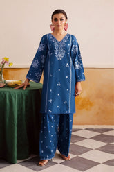 SUMMER-2PC LAWN EMBROIDERED SHIRT WITH TROUSER-157