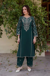 SUMMER-2PC LAWN SEQUIN EMBROIDERED SHIRT WITH TROUSER-65
