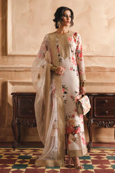 WINTER-3PC SHAMOZE SILK PRINTED EMBROIDERED SHIRT WITH SOFT SILK PRINTED EMB DUPATTA & EMB TROUSER-1721