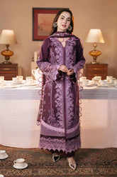 WINTER-3PC DHANAK SEQUENCE EMBROIDERED SHIRT WITH DHANAK EMBROIDERED SHAWL & DHANAK TOUSER-ADR-4152