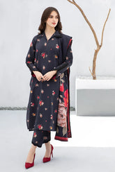 WINTER-3PC KHADDAR PRINTED SHIRT WITH KHADDAR PRINT DUPATTA AND PRINT TROUSER-2605