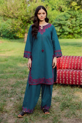 SUMMER-2PC LAWN EMBROIDERED SHIRT WITH TROUSER-313
