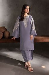 SUMMER-2PC LAWN EMBROIDERED SHIRT WITH TROUSER-263