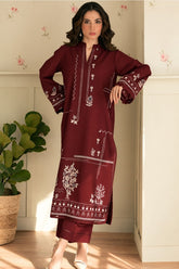 WINTER-2PIECE DHANAK EMBROIDERED SHIRT WITH DHANAK TROUSER-15145