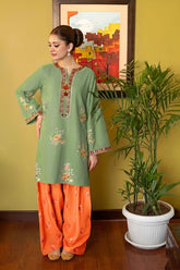 SUMMER-2PC LAWN EMBROIDERED SHIRT WITH TROUSER-309