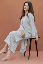 SUMMER-2PC LAWN EMBROIDERED SHIRT WITH TROUSER-1147