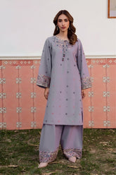 SUMMER-2PC LAWN EMBROIDERED SHIRT WITH TROUSER-129