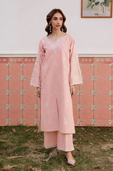 SUMMER-2PC LAWN EMBROIDERED SHIRT WITH TROUSER-124