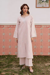 SUMMER-2PC LAWN EMBROIDERED SHIRT WITH TROUSER-123