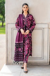 WINTER-3PC KHADDAR PRINTED SHIRT WITH KHADDAR PRINT DUPATTA AND PRINT TROUSER-2633
