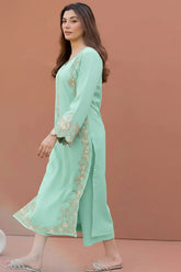 SUMMER-2PC LAWN EMBROIDERED SHIRT WITH LAWN TROUSER-20