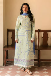 SUMMER-3PC LAWN EMBROIDERED SHIRT WITH CHIFFON PRINTED DUPATTA AND EMB TROUSER-4716