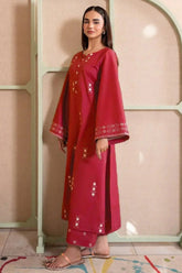 SUMMER-2PC LAWN EMBROIDERED SHIRT WITH LAWN TROUSER-30