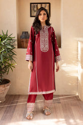 SUMMER-2PC SEQUIN LAWN EMBROIDERED SHIRT WITH SEQUIN LAWN EMBROIDERED TROUSER-3473