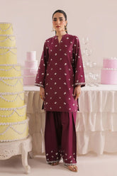 SUMMER-2PC LAWN EMBROIDERED SHIRT WITH TROUSER-203