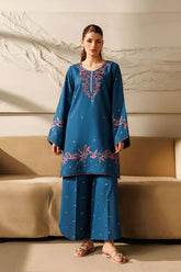 SUMMER-2PC LAWN EMBROIDERED SHIRT WITH TROUSER-214