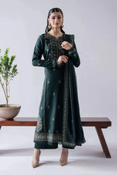 WINTER-3PC DHANAK EMBROIDERED SHIRT WITH DHANAK EMBROIDERED SHAWL & TROUSER-4165