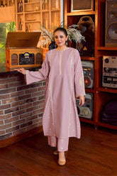 URGE-2PC LAWN SEQUIN EMBROIDERED SHIRT WITH EMB TROUSER-87