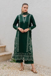 SUMMER-3PC LAWN EMBROIDERED SHIRT WITH CHIFFON EMBROIDERED DUPATTA AND TROUSER-4827