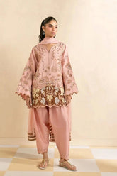 WINTER-3PC DHANAK EMBROIDERED SHIRT WITH DHANAK EMBROIDERED SHAWL AND TROUSER-BI-5298