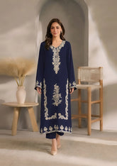 SUMMER-2PC LAWN EMBROIDERED SHIRT WITH EMBROIDERED TROUSER-47