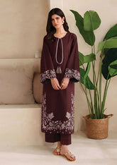 SUMMER-2PC LAWN EMBROIDERED SHIRT WITH EMBROIDERED TROUSER-60