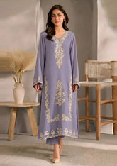 SUMMER-2PC LAWN EMBROIDERED SHIRT WITH EMBROIDERED TROUSER-48