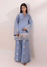 SUMMER-2PC LAWN EMBROIDERED SHIRT WITH EMBROIDERED TROUSER-53
