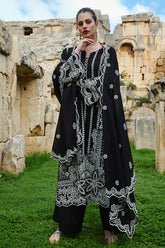 SUMMER-3PC LAWN EMBROIDERED SHIRT WITH CHIFFON EMBROIDERED DUPATTA AND TROUSER-3759