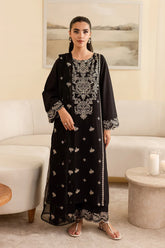 WINTER-3PC DHANAK EMBROIDERED SHIRT WITH CHIFFON EMBROIDERED DUPATTA & EMB TROUSER-4193