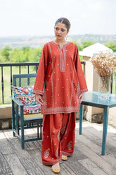 WINTER-2PIECE DHANAK EMBROIDERED SHIRT WITH DHANAK EMB TROUSER-15020