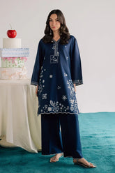 WINTER-2PIECE DHANAK EMBROIDERED SHIRT WITH DHANAK EMB TROUSER-15021