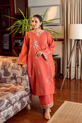 WINTER-2PC DHANAK EMBROIDERED SHIRT AND EMBROIDRED SLEEVES-130