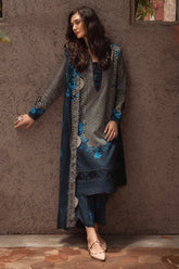 WINTER-3PC KHADDAR PRINTED SHIRT WITH KHADDAR PRINTED DUPATTA AND PRINT TROUSER-2656