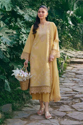 SUMMER-3PC LAWN EMBROIDERED SHIRT WITH ORGANZA EMB EMBROIDERED DUPATTA AND TROUSER-4831