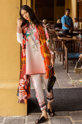 SUMMER-3PC LAWN PRINTED SHIRT WITH CHIFFON PRINT DUPATTA AND PRINT TROUSER-2508