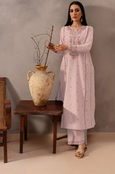 SUMMER-2PC LAWN EMBROIDERED SHIRT WITH EMB TROUSER-12