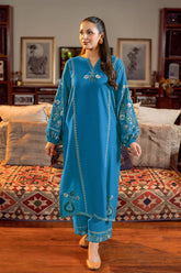 SUMMER-2PC LAWN SEQUIN EMBROIDERED SHIRT WITH EMB TROUSER-04