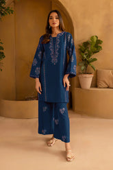 SUMMER-2PC LAWN EMBROIDERED SHIRT WITH EMB TROUSER-11