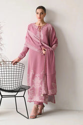 WINTER-3PC DHANAK EMBROIDERED SHIRT WITH DHANAK EMBROIDERED SHAWL AND TROUSER-4189