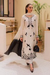 SUMMER-3PC LAWN EMBROIDERED SHIRT WITH BAMBER TYE&DYE CHIFFON DUPATTA AND TROUSER-4563