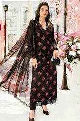 SUMMER-3PC LAWN EMBROIDERED SHIRT WITH MONARK PRINT DUPATTA & TROUSER-3775