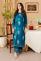 WINTER-2PC DHANAK SEQUIN EMBROIDRED SHIRT AND EMBROIDRED TROUSER-107